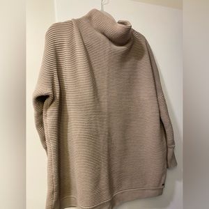 Tan funnel neck oversized sweater